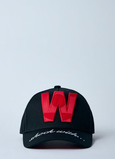ロゴモチーフベースボールキャップ Walter Van Beirendonck ロゴモチーフベースボールキャップ ブラック wlt0160017