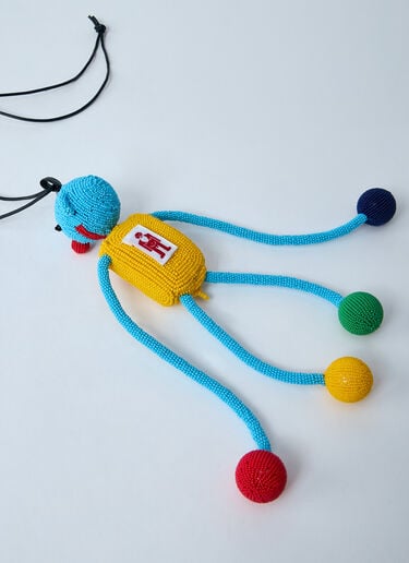 ビーズロゴキーリング Walter Van Beirendonck ビーズロゴキーリング ブルー wlt0160022