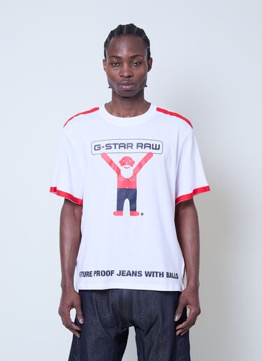 Walter Van Beirendonck x G-STAR ロゴモチーフTシャツ  ホワイト wlt0160029