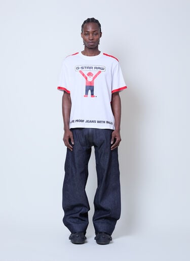 ロゴモチーフTシャツ Walter Van Beirendonck x G-STAR ロゴモチーフTシャツ ホワイト wlt0160029