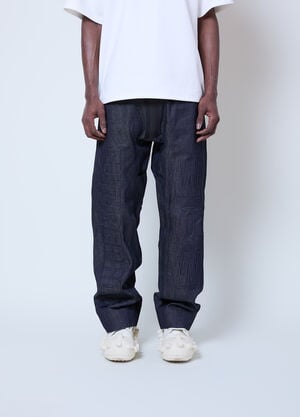 Walter Van Beirendonck x G-STAR Embossed Denim Jeans Blue wlt0160031