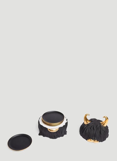 L'Objet Lynda Box With Set Of Four Plates Black wps0639537