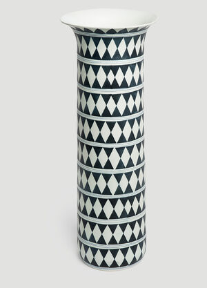 L'Objet Large Tribal Diamond Vase Black wps0642303