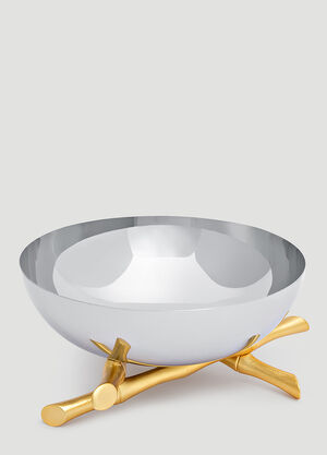 L'Objet Bambou Medium Bowl Silver wps0644158