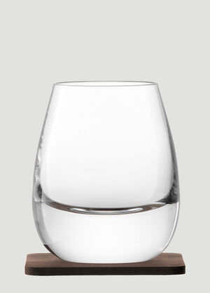 LSA International Set of Two Islay Whiskey Glass and Coaster Transparent wps0644328