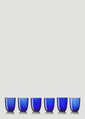 NasonMoretti Set of Six Idra Water Glass Blue wps0644542