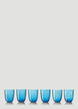 NasonMoretti Set of Six Idra Water Glass Blue wps0644544