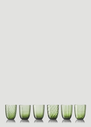 NasonMoretti Set of Six Idra Water Glass Green wps0644545