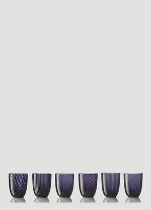 NasonMoretti Set of Six Idra Water Glass Purple wps0644546
