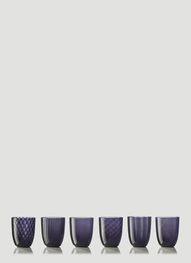 Set of Six Idra Water Glass NasonMoretti Set of Six Idra Water Glass Purple wps0644546