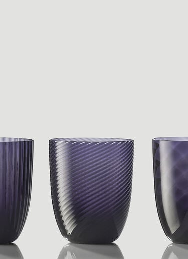Set of Six Idra Water Glass NasonMoretti Set of Six Idra Water Glass Purple wps0644546