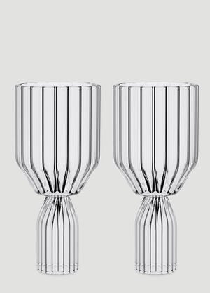Fferrone Design Set of Two Margot White Wine Goblets Transparent wps0644565