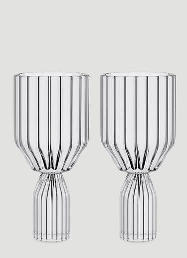 Fferrone Design Set of Two Margot White Wine Goblets Transparent wps0644565