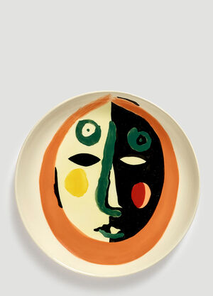 Serax Set of Four Feast Face 1 Extra Small Plates Orange wps0670084