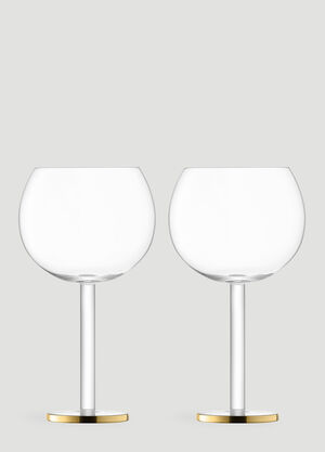 LSA International Set of Two Luca Balloon Glasses Gold wps0670211