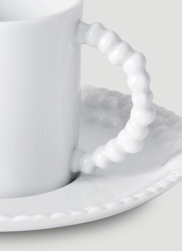 L'Objet Mojave Espresso Cup And Saucer White wps0670231