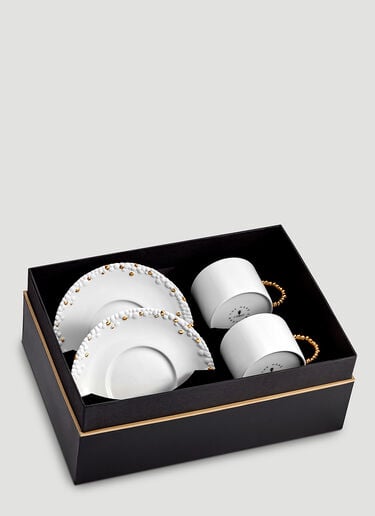 Set of Two Mojave Teacup And Saucer L'Objet Set of Two Mojave Teacup And Saucer White wps0670238