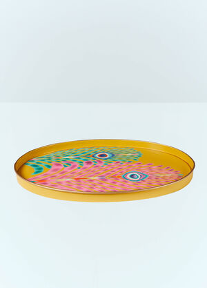 Les Ottomans Oval Iron Tray Multicolour wps0691102