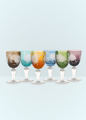 Polspotten Peony Set Of Six Wine Glasses Multicolour wps0691149