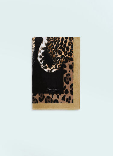 Leopardo Beach Towel Dolce & Gabbana Casa Leopardo Beach Towel Black wps0691223
