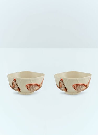 Bordallo Pinheiro Set Of Two Cloudy Butterflies Bowls Cream wps0691264
