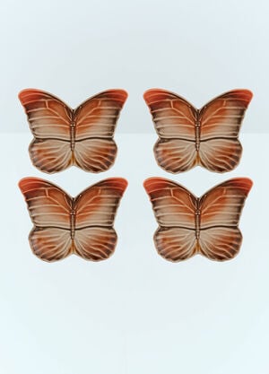 Bordallo Pinheiro Set Of Four Cloudy Butterflies Bread And Butter Plate Cream wps0691266