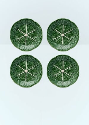 Bordallo Pinheiro Set Of Four Couve Dessert Plates Green wps0691273