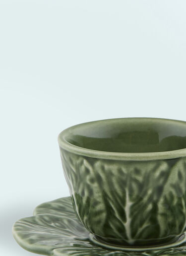 Set Of Four Couve Coffee Cups And Saucers Bordallo Pinheiro Set Of Four Couve Coffee Cups And Saucers Green wps0691275