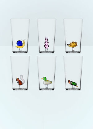 Ichendorf Milano Set Of Six Animal Farm Glasses Multicolour wps0691352