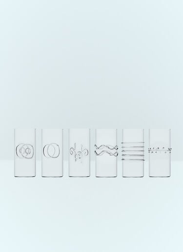 Set Of Six Decò Tall Glasses Ichendorf Milano Set Of Six Decò Tall Glasses Clear wps0691355