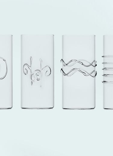 Set Of Six Decò Tall Glasses Ichendorf Milano Set Of Six Decò Tall Glasses Clear wps0691355