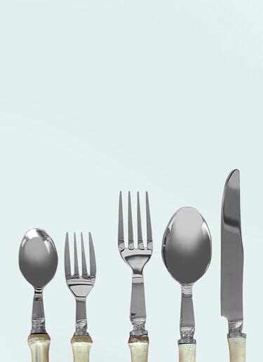 Les-Ottomans Set Of Five Bamboo Cutlery Silver wps0691394