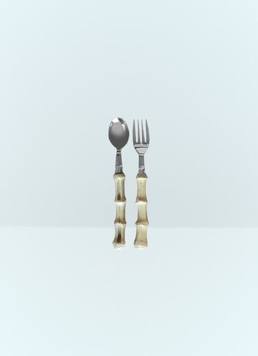 Les-Ottomans Set Of Five Bamboo Cutlery Silver wps0691394
