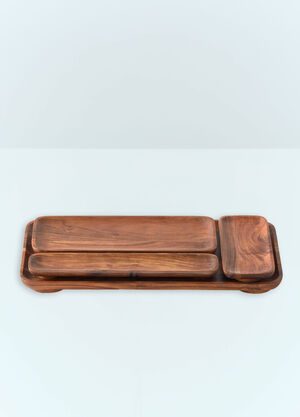 POLSPOTTEN Plankie Tray Brown wps0691432