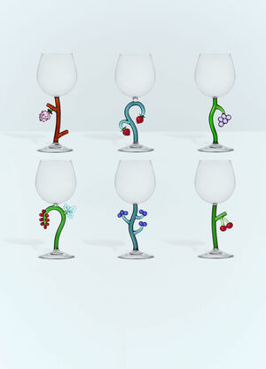 Ichendorf Milano Set Of Six Fruits And Flowers Stemmed Glasses Multicolour wps0691489