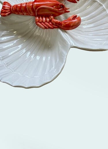 Les-Ottomans Three Shells Lobster Starter Plate White wps0691546