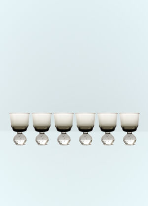Serax Set Of Six Small Eternal Snow Stemmed Glasses Grey wps0691556