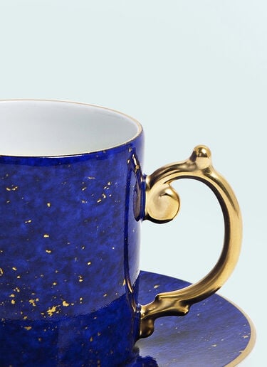 L'Objet Set Of Two Lapis Espresso Cups And Saucers Blue wps0691614