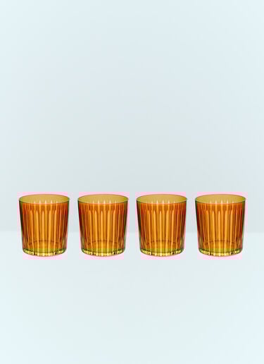 L'Objet Set Of Four Prism Cocktail Glasses Orange wps0691620