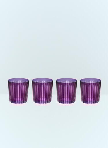 L'Objet Set Of Four Prism Cocktail Glasses Purple wps0691623