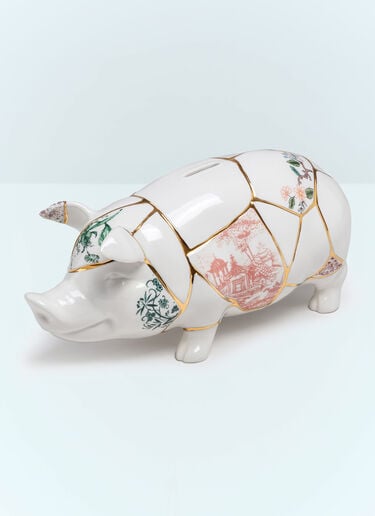 Seletti Kintsugi Piggy Bank White wps0691654