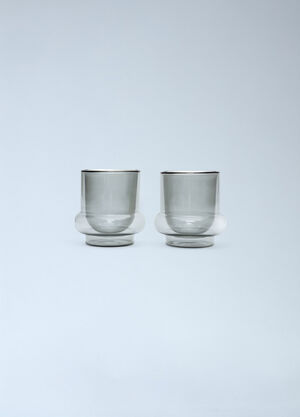 Tom Dixon Set Of Two Bump Coffee Cups Grey wps0691740