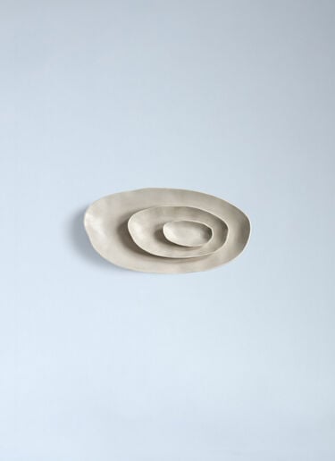 Native Set Of Three Oval Trays 101 Copenhagen Native Set Of Three Oval Trays Cream wps0691745