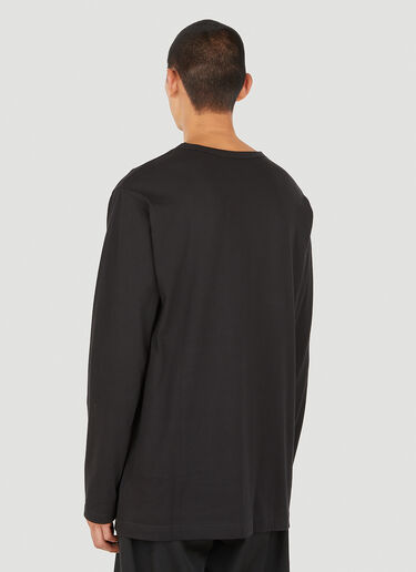 Yohji Yamamoto 图案印花长袖T恤 黑 yoy0150011