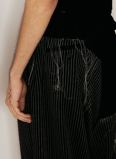 Embroidery Draped Pants Yohji Yamamoto Embroidery Draped Pants Black yoy0154007