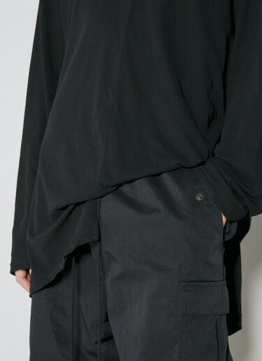 Asymmetric Hem Long Sleeve T-Shirt Yohji Yamamoto Asymmetric Hem Long Sleeve T-Shirt Black yoy0154009