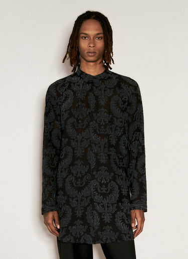 Yohji Yamamoto India Pattern Shirt Black yoy0156008