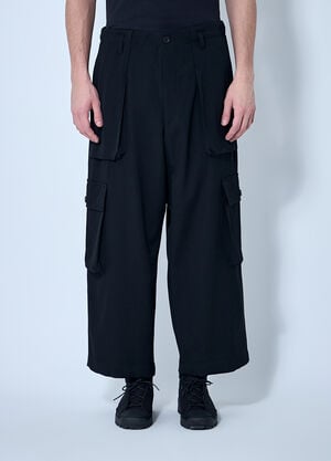 Yohji Yamamoto Wool Drawstring Track Pants Black yoy0160003