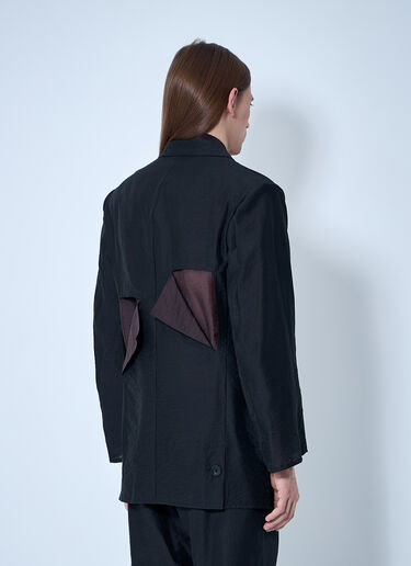 挖剪单排扣西装外套 Yohji Yamamoto 挖剪单排扣西装外套 黑色 yoy0160004