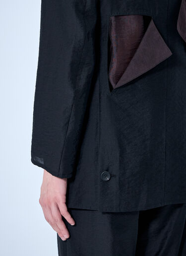挖剪单排扣西装外套 Yohji Yamamoto 挖剪单排扣西装外套 黑色 yoy0160004
